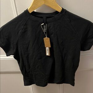 SKIMS Black Crop Top